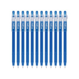 Pilot FriXion ColorSticks - Bolígrafos de tinta de gel borrable, punta fina, tinta azul, 12 unidades (13222)