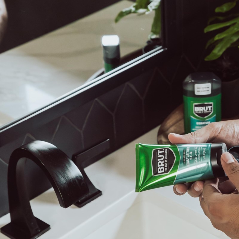 BRUT Moisturizing Balm - Soothing Men’s Face Moisturizer with Signature