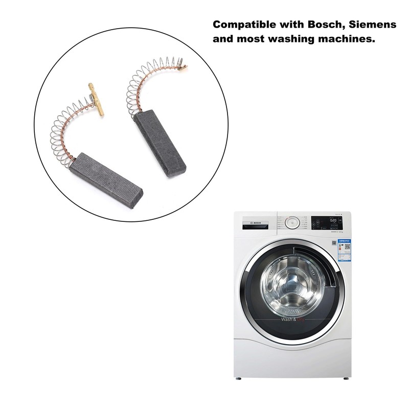 Ruimou 2Pcs Washing Machine Carbon Brush 00605694 605694 (12.5x5x42mm) Compatible