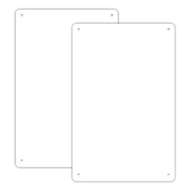 Aiuieaa Yard Sign Aluminum Metal Signs White Color Blank Sign,Rust Free Waterproof, Easy Mounting, Indoor or Outdoor Use,8 * 12 Inch