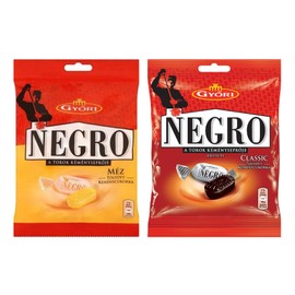 Hungarian Negro Hard Candy (Classic & Honey- 2 Pack)