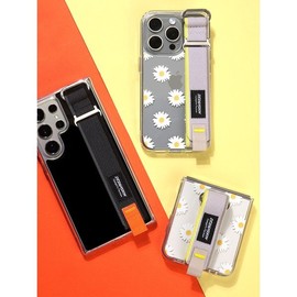 Designskin (신세계김해점)( 갤럭시 Z플립6 ) 피닉스 범퍼 스포티스트랩-데이지/화이트  ITM34831 (Shinsegae Gimhae Branch) (Galaxy Z Flip 6) Phoenix Bumper Sporty Strap - Daisy/White ITM34831