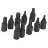 10Pcs Broken Screw Extractor Set 1/4 7/32 3/16 5/32 1/8