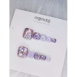 Glitter mother-of-pearl pedi tip - Participate in review event (2p service tip) / 글리터자개 페디팁 - 리뷰이벤트 참여(서비스팁2p)