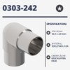 Sellon24® Stainless Steel Corner Elbow Rounded 42.4 90 Degree Handrail
