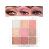 Erinde Glitter Eyeshadow Palette - 9 Colours, Long-Lasting Waterproof Glitter