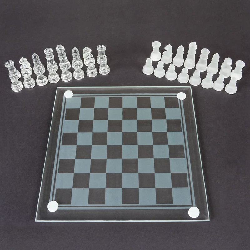 7.5" Glass Chess Set