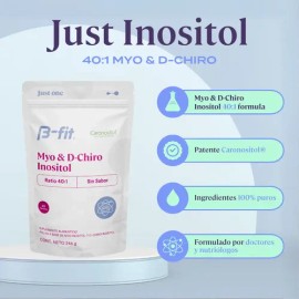 B-FIT B Just Inositol - Myo Inositol y D-Chiro Inositol Fórmula 401 - Suministro para 2 Meses 60 Servicios - Alta Biodisponibilidad - Sin Aditivos -  