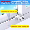 HYIEOU Sliding Window Locks with Key (2 Sets), Adjustable Aluminum