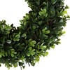 12-Inch Boxwood Wreath - Round UV Resistant Artificial Spring, Summer,