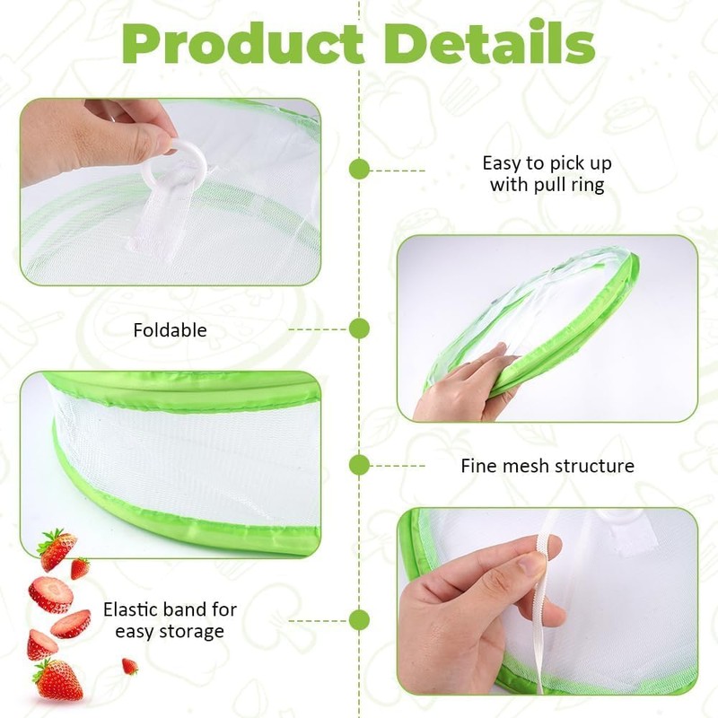 3 Pack Pop Up Food Net Covers, 30 x 15cm