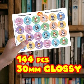 144 I Tried New Foods Reward Stickers 30mm Toddler Training Reward Stickers for Teachers or Parents