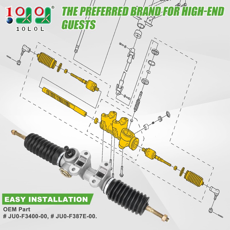10L0L Golf Cart Steering Gear Box Assembly for Yamaha G22