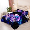 Nttopship Fantasy Mushrooms Comforter Set Twin,Galaxy Fantasy 3 Pieces Bedding