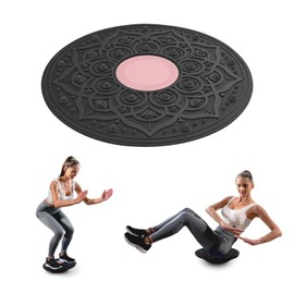 Balance Board, Balance Trainer Adults Children, Wobble Board, Physiotherapy, Therapy Gyro, Balance Training Equipment, Balance Equipment for Rehabilitation and Fitness, Diameter 30 cm (Pink)