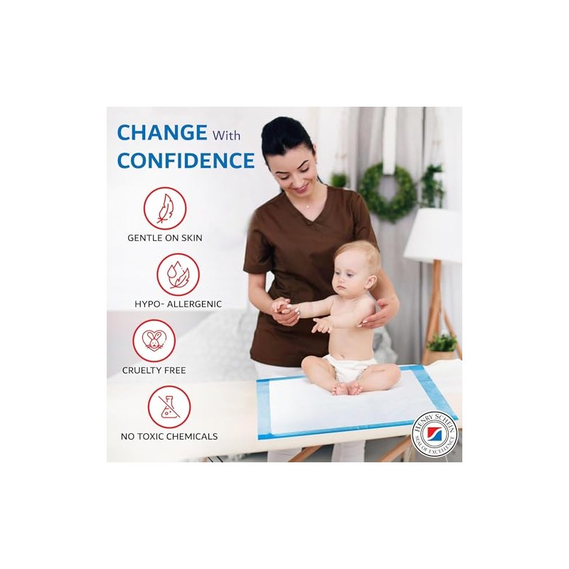 Henry Schein Disposable Underpads, 30x36 – Light Absorbency, 2-Ply Tissue,