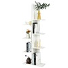 IFANNY 8 Shelves Bookshelf, Wooden Symmetrical Open Bookcase, Artistic Book