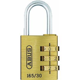 ABUS Zahlenschloss 165/30 - Vorhängeschloss aus Messing - mit individuell einstellbarem Zahlencode - Kofferschloss / Spindschloss - ABUS-Sicherheitslevel 3