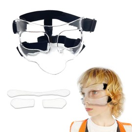 Nose Guard for Broken Nose Face Shield Masks, Adjustable Nose Guard for Sports Face Guard with Foam Padding for Baseball Softball Basketball Nose Guards for for Children Teenagers Kids Clear Small