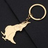 SHIGIE Stainless Steel Cute Cockatiel Keychain Car Purse Wallet Key