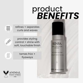 Kenra Professional Kenra Curl Defining Crème 5 | Texture Enhancing Styler | Tames Frizz & Flyaways | Refines and Seperates Curls & Waves | Helps Resist Humidity | Medium To Coarse Hair | 3.4 fl. oz