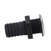 1 1/2in Through Hull Drain Straight Black with Stainless Steel