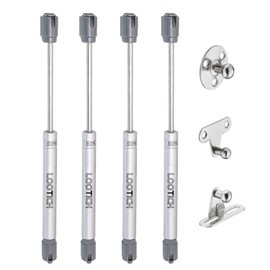 LOOTICH 60N Flap Fitting Flap Holder Lid Gas Spring Damper Chests Hinges for Kitchen Cabinet Soft Close Door Hinges Soft Opening Pack of 4