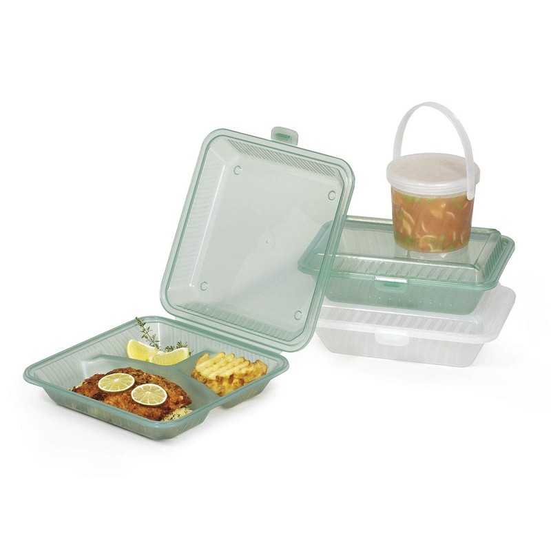 G.E.T. EC-07-1-JA-EC Handled Take-Out Soup Container, 12 Ounce, Jade (Set