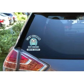 Unique Self-Designed Tiny Human on Board Car Decal, 12.7 x 11.9 cm, Cute Safety Warning Sticker