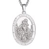 WIOY St. Saint Christopher Medal Pendant Necklace 925 Sterling Silver