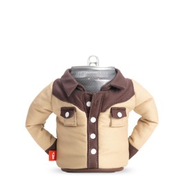 Puffin - The Howdy Cowboy Shirt - Insulated 12 oz Can Cooler I Beer Bottle & Soda Can Insulator, Keep Drinks and Beverages Cold - Taco Tan/Chocolate