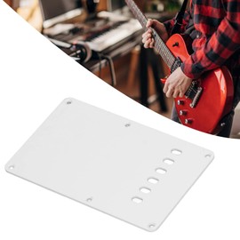 Electric Guitar Back Platel,6 Holes Guitar Pickguard Backplate Pick Guards for Electric Guitar Electric Guitar Parts (White)