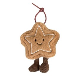 HSYHERE Super Cute Kawaii Funny happy smiling Face brown Star Lucky Plush Keychain, Funny Good Luck Star Key Chain Valentine Lovers Christmas Birthday Gift Keyring Bag Pendant Car Key Ring -smiling