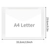 EOOUT 30pcs Plastic Envelopes, Clear Reusable Poly Envelope Waterproof File