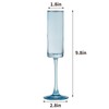 6 Pieces Blue Champagne Flutes 6 OZ Straight Sided Wine
