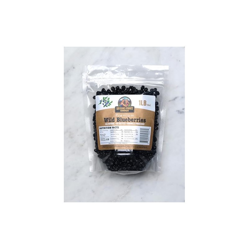 Premium Dried Wild Blueberries (Three 1 lb bags)