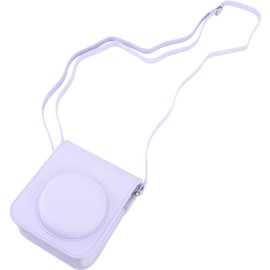 Funda Protectora para Mini Cmara Compatible con Mini 12, Bolsa de PU con Correa de Hombro Ajustable 13x11x6cm (PURPLE)