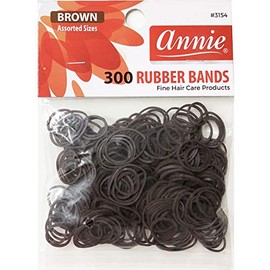 Annie 300 Rubber Bands Assorted Size Brown 3154