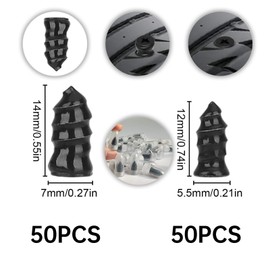 Jiavlyx 100pcs Tire Repair Nails, Tire Repair Rubber Nail, Vacuum Tire Repair Rubber Nail, Tire Repair Rubber Screws,Rubber Screw Tire Plugs, for Cars Trucks MotorcyclesTire Puncture Repair(50S+50L)