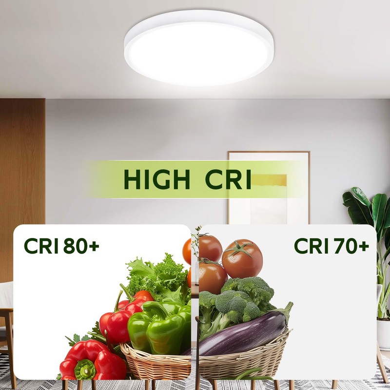 hykolity 2 Pack 9 Inch Selectable CCT LED Round Flat