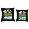 Mental Wellness Warrior Mental Health Throw Pillow