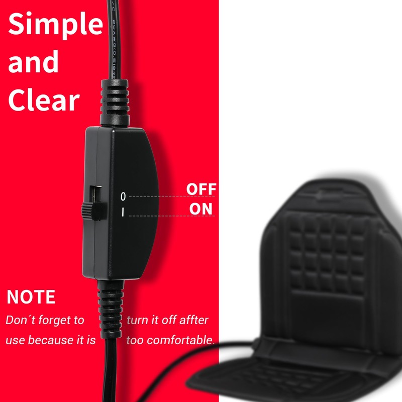 Heated Seat Covers Back Seat Cushion with Heat for Winter