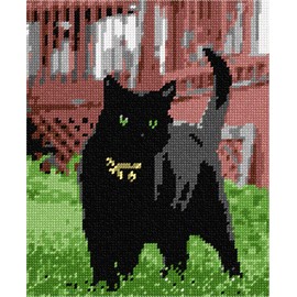 Pepita Needlepoint kit: Black Cat, 10" x 11"