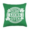 Funny St. Patrick's Day, Irish, Shamrock, Zero Lucks Given Throw