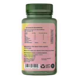 Vitex Orgánico 100% Puro Con 90 Cápsulas By Kind Origins Sin Sabor