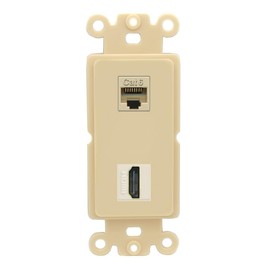RiteAV Cat6 HDMI Wall Plate Insert - Rocker [Ivory/Ivory]
