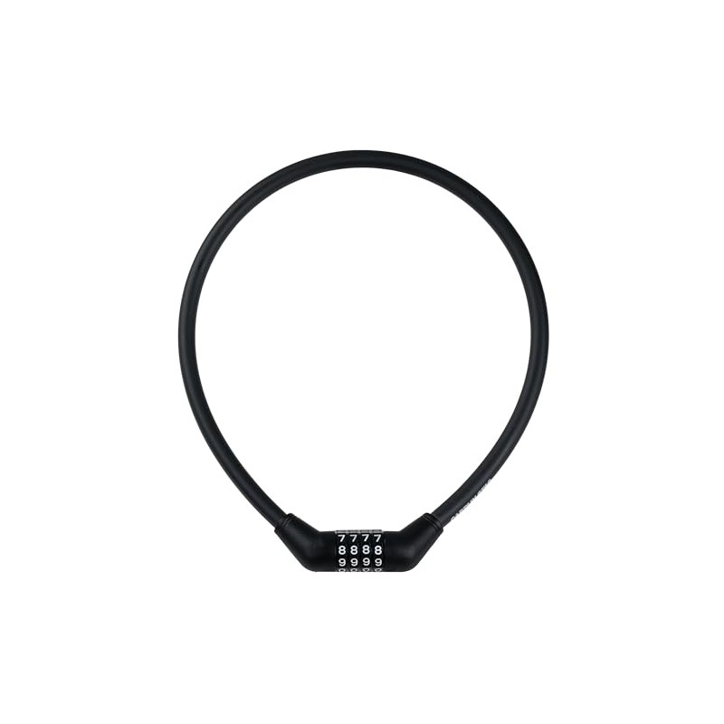 Captain Stag Y-7908 Bicycle Key Lock, Wire Lock, 4-Digit Dial,