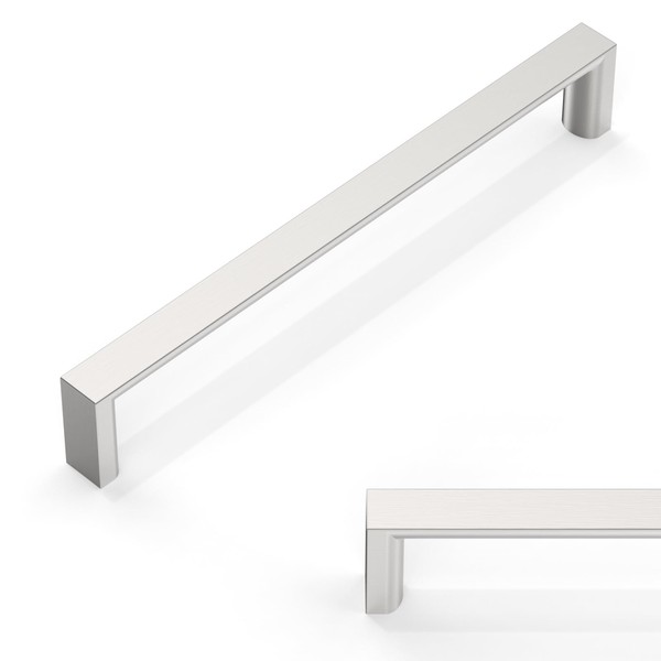 Talentedeco 10 Pack Brushed Satin Nickel Cabinet Pulls 6.3 Inch(160mm)