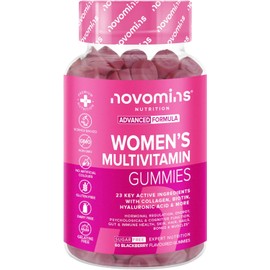 Novomins Women’s Multivitamin Gummies with Marine Collagen & Hyaluronic Acid – 60 Gummies