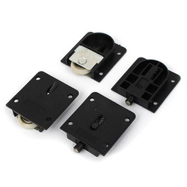 Sourcingmap Wardrobe Sliding Door 24mm Diameter Nylon Roller Wheels Pulley 2 Sets